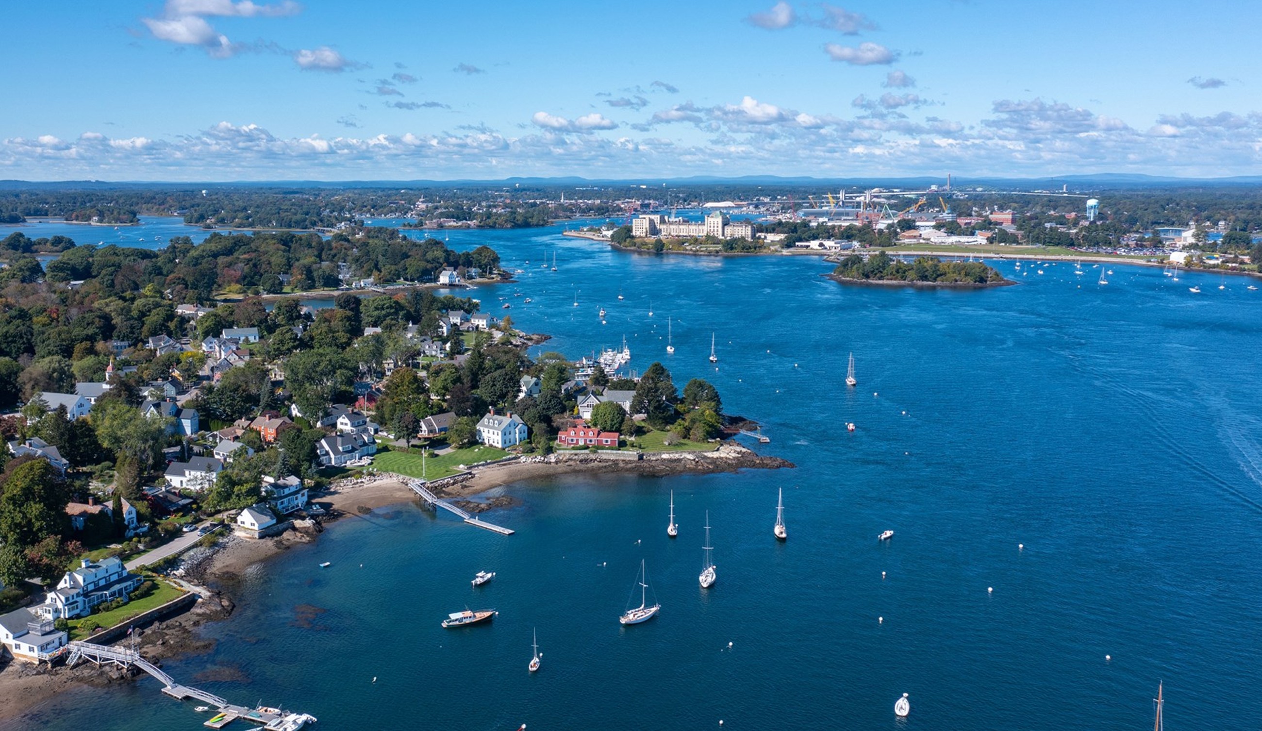 Sailboats in the water in Portsmouth, NH
